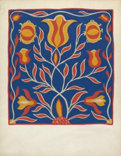 Study for Proposed Portfolio "Decorated Chests of Rural Pennsylvania", 1941. Creator: Unknown.