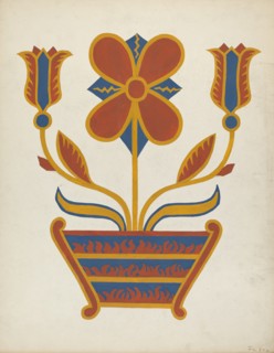 Study for Proposed Portfolio "Decorated Chests of Rural Pennsylvania", 1941. Creator: Unknown.