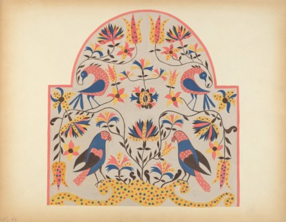 Study for Proposed Portfolio "Decorated Chests of Rural Pennsylvania", 1941. Creator: Unknown.