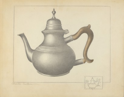 Pewter Teapot, 1935/1942. Creator: Charles Cullen.