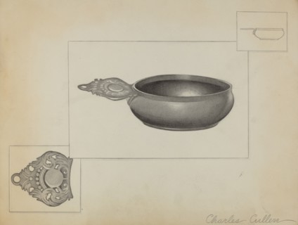 Pewter Porringer, c. 1936. Creator: Charles Cullen.