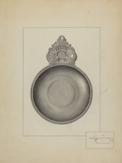 Pewter Porringer, c. 1936. Creator: Charles Cullen.