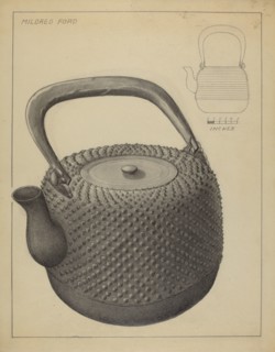 Tea Kettle, c. 1936. Creator: Mildred Ford.