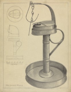 Betty Lamp and Stamp, c. 1936. Creator: Mildred Ford.