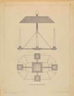 Chandelier, c. 1937. Creator: Mildred Ford.