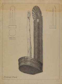Candle Sconce, 1935/1942. Creator: Mildred Ford.