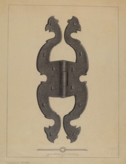 Hinge, c. 1937. Creator: Mildred Ford.