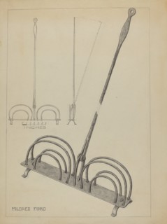 Toast Rack, c. 1936. Creator: Mildred Ford.