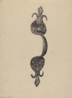 Door Handle, c. 1937. Creator: Mildred Ford.