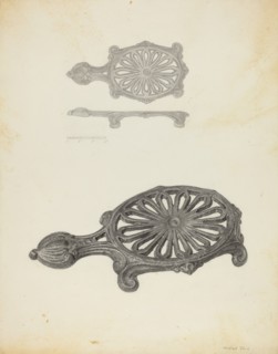 Flat Iron Holder, c. 1940. Creator: Mildred Ford.
