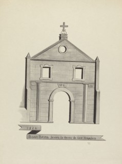 Mision Nuestra Senora la Reina de Los Angeles, 1935/1942. Creator: James Jones.