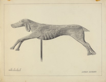 Running Dog Weather Vane, c. 1936. Creator: Gordon Sanborn.