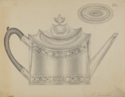 Silver Teapot, c. 1936. Creator: Gordon Sanborn.