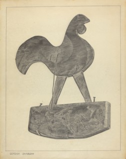 Cock Weather Vane, c. 1937. Creator: Gordon Sanborn.
