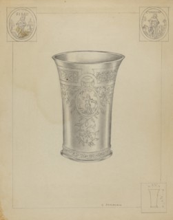 Silver Communion Beakers, c. 1936. Creator: Gordon Sanborn.