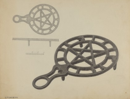 Pa. German Flat-iron Holder, c. 1938. Creator: Gordon Sanborn.