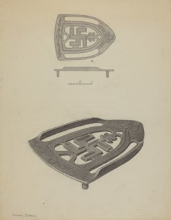 Pa. German Flat-iron Holder, c. 1938. Creator: Gordon Sanborn.