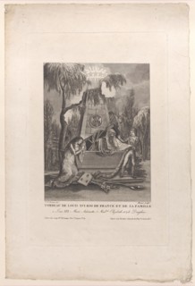 Tomb of Louis XVI and his family, with hidden silhouettes, 1793-1800., 1793-1800. Creator: Anon.