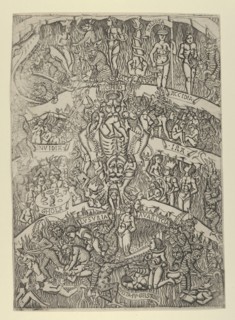 The Inferno according to Dante, after the Last Judgment fresco in the Campo Santo, ..., ca. 1460-80. Creator: Anon.