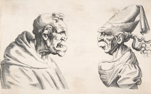 Two Grotesque Heads, 1640s., 1640s. Creator: Anon.