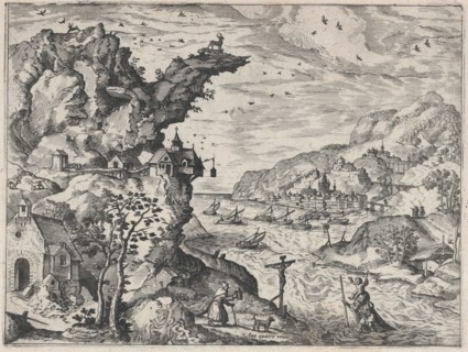 Landscape with Saint Christopher, ca. 1570., ca. 1570. Creators: Anon, Lucas Gassel.