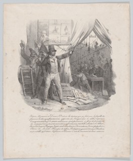 The Family of the Lithographautoccini, 1824. Creator: Hippolyte Bellangé.