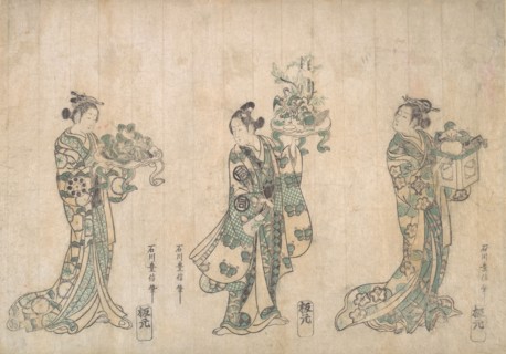 Three Actors, 1750 or 1751. Creator: Ishikawa Toyonobu.