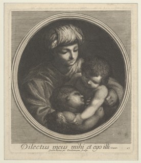 The Virgin with the infant Christ and the young Saint John the Baptist, in a circular..., 1690-1700. Creator: Jacobus Coelemans.