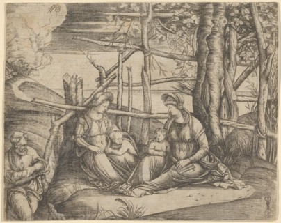 The Virgin and Child with Saint Elizabeth and John the Baptist in a landscape, St Jose..., ca. 1503. Creator: Jacopo de' Barbari.