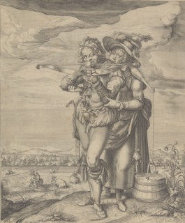 The Archer and the Milkmaid, ca. 1610 Creator: Andries Stock.