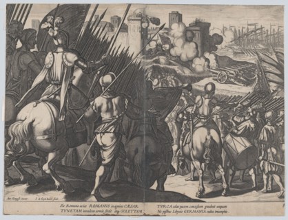 Plate 4: The victory of Goleta, near Tunis, from the Triumphs of Charles V, 1614. Creator: Jacob III de Gheyn.