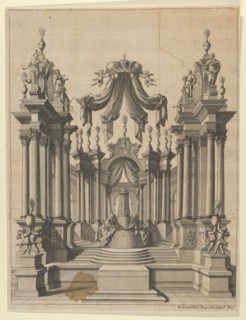 Catafalque, 18th century. Creator: Jeremias Gottlob Rugendas.