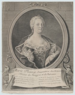 Portrait of Marie-Thérèse, 1747. Creator: Johann Christoph Reinsperger.