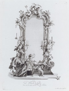 Trumeau de Glace, Orné avec les quatres parties de la Vie humaine, 18th century., Creator: Johann Esaias Nilson.