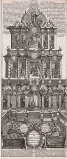 Broadsheet in Commemoration of the 200th Anniversary of the Augsburg Confession of 153..., ca. 1730. Creator: Johann Gottfried Boeck.