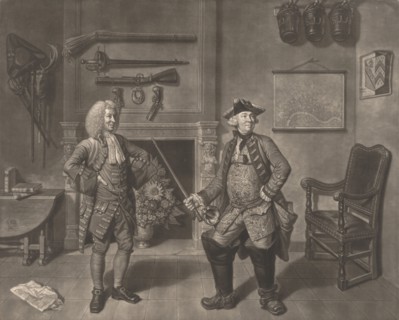 Mr. Foote in the Character of Major Sturgeon, in the Mayor of Garratt, 1765. Creator: Johann Gottfried Haid.