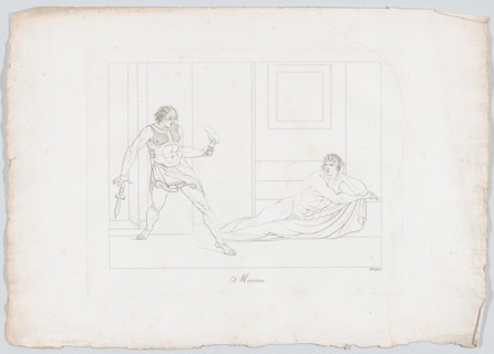 Caius Marius and the Cimbrian Soldier (Plutarch, "Marius," 39; Lucan, "Pharsalia," XI, 75-..., 1806. Creator: Johann Heinrich Lips.