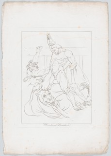 Hercules Slays Diomedes and his Flesh-Eating Mares (Apollodorus, II, 5, 8 and Quintus Smyr..., 1806. Creator: Johann Heinrich Lips.