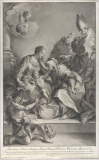 The Virgin and Child with Saints Anne, John the Baptist, Zeno, and Anthony, 1739. Creator: Johann Jakob Frey the Elder.