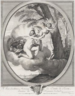 Venus and Cupid on a Cloud, 1730-67. Creator: Johann Justin Preissler.