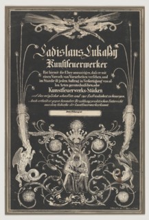 Trade card for Ladislas Lukassy Kunstfeuerwerker, 19th century. Creator: Joseph Franz Kaiser.