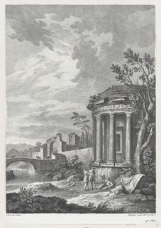 Landscape with Temple, ca. 1750-70. Creator: Joseph Wagner.