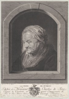 Portrait of Rubens' mother, seen through a window opening, 1775. Creator: Karl Mathias Ernst.