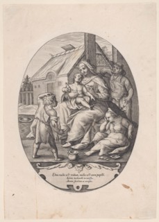 Allegory on Widowhood and Orphanage, 1590-1630. Creator: Lambert Cornelisz.