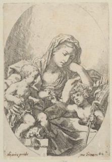 The Virgin with the Christ Child and the young Saint John the Baptist holding a bir..., ca. 1630-80. Creator: Lorenzo Loli.