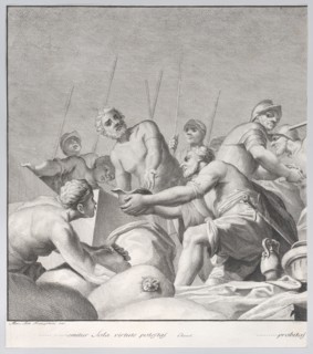 Embriaco Rejecting the Spoils, from: Forme Picturarum Archetypae, 1774. Creator: Lorenzo Lorenzi.