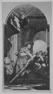 Saint Charles Borromeo Venerating the Crucifix, ca. 1770. Creators: Lorenzo Tiepolo, Giovanni Battista Tiepolo.