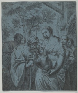 Rebecca and Eliezer, ca. 1730. Creator: Louis Fabritius Dubourg.
