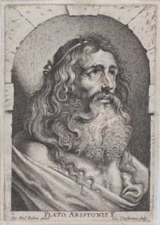 The bust of Plato, in a niche, ca. 1620 Creator: Lucas Vorsterman.