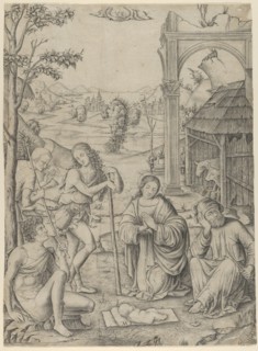 The Adoration of the Shepherds, ca. 1504. Creator: Marcantonio Raimondi.